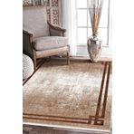 Frenda Home Vizon 100x300 Çerçeve Desenli Dijital Baskılı Pamuk Taban Halı