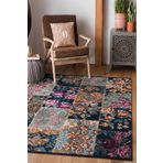Frenda Home Vizon 140x200 Patchwork Desen Dokuma Pamuk Taban Dijital Dekoratif Halı