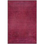 Frenda Home Yıkanabilir Pamuk Taban Kırmızı Afgan Halı Kırmızı 80x150