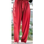 FRESCO SCARFS Pamuklu Viskon İnce Yazlık Cepli JUMBO Penye Pijama Pantolon BORDO