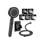 Fresh Moon Duş Başlığı Seti 5 Fonksiyonlu Filtreli Yağmurlama Tepe Banyo Duş Başlığı 150 Cm Hortum Ve Tutucu
