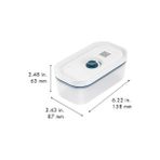 Fresh & Save Vakumlu Saklama Kabı, S, Plastik, Yari Şeffaf-Akdeniz Mavisi 3lü Paket - standart