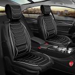 Fresh Start Bmw 5 Serisi 528 Uyumlu Lüx Deri Oto Koltuk Kılıfı Ön Arka Takım Antalya Serisi Siyah Beyaz - Siyah - Beyaz