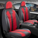 Fresh Start Bmw X6 Uyumlu Lüx Deri Detaylı Oto Koltuk Kılıfı Ön Arka Takım Vista Serisi Siyah Kırmızı Fs - Siyah - Kırmızı