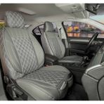 Fresh Start chevrolet Cruze Sedan Uyumlu Yarı Deri Oto Koltuk Kılıfı Ön Arka Takım Füme