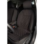 Fresh Start Fiat Tofaş Uno Uyumlu Oto Koltuk Minderi Elegance Model Ön 2'li Set Siyah Fs - Koyu Bej