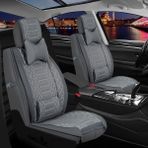Fresh Start ford Foucs 2,5 Uyumlu Lüx Deri Oto Koltuk Kılıfı Ön Arka Takım Royal Serisi Füme