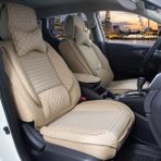 Fresh Start mazda Lantis Lüx Full Deri Oto Koltuk Kılıfı Ön Arka Takım Bej Giydirme Tip