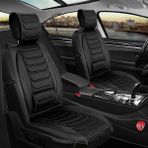 Fresh Start Subaru Forester Yeni Uyumlu Lüx Deri Ön Arka Takım Antalya Serisi Siyah Oto Koltuk Kılıfı