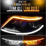 Fresh Start Volkswagen Golf 3 Uyumlu Far Üstü Far Içi Kayar LED 60 cm Selamlamalı