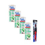 Fresh White Naneli Diş Macunu 90 gr x 4 ve Difaş Diş Fırçası