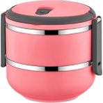 Freshbox 2 Katlı Saklama Kabı Turkuaz 1,50 Litre - 1000 ml - Pembe