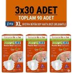Freshlife Belbantlı Xlarge Ekstra Büyük Boy Hasta Bezi 90 Adet 3X30 Paket Xl