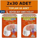 Freshlife Emici Külot Large Beden Büyük Boy Hasta Bezi 60 Adet 2X30 Paket L