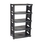 Freshlife Siyah Rattan Ayakkabılık