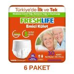 Freshlife XL 6x30'lu Emici Külot Yetişkin Hasta Bezi