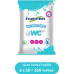 Fresh'n Soft 3 Katlı Islak Tuvalet Kağıdı 6 Paket 360 Yaprak Cilt Dostu ve Ekonomik