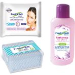 Freshn Soft Makyaj Temizleme Mendili + Oje Çıkarıcı Asetonsuz 200 ml + Kulak Temizleme Çubuğu 200'LÜ - 3