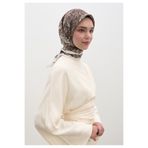 Freshscarfs Acı Kahve Secret Elegance Desen Pamuklu Viskon Eşarp
