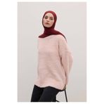 Freshscarfs Bordo Bambu Penye Şal