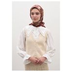 Freshscarfs Bordo Reverıe Desen Pamuklu Viskon Eşarp