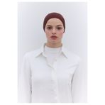 Freshscarfs FİLELİ DİKİŞSİZ DÜZ BONE KAHVE
