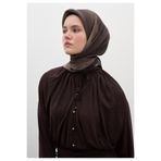 Freshscarfs Kahve Ombre Desen Pamuklu Viskon Eşarp
