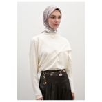 Freshscarfs Lila Secret Elegance Desen Pamuklu Viskon Eşarp