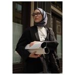 Freshscarfs Mavi / Gri Bambu Şal