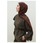 Freshscarfs NARA PAMUK FLOŞ JAKARLI ŞAL AĞAÇ KABUĞU