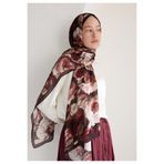Freshscarfs ROSE GARDEN FLOŞ VİSKON ŞAL BORDO
