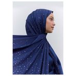 Freshscarfs STRASS TAŞLI İPEKSİ ŞAL LACİVERT