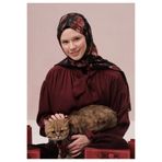 Freshscarfs WILD ROSE DESEN VUAL ŞAL KIRMIZI