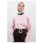Freshscarfs Yeşil Gardenıa Desen Pamuklu Viskon Eşarp