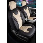 Freshstart Renault Kangoo Express 2+1 Deri Detaylı Oto Koltuk Kılıfı Ön Arka Set Bej Siyah Siena Model Fs - Bej - Siyah