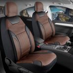 Freshstart Renault R9 Broadway Full Deri Oto Koltuk Kılıfı Ön Arka Set Kahverengi Edition Fs