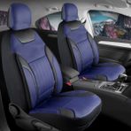 Freshstart Renault R9 Broadway Full Deri Oto Koltuk Kılıfı Ön Arka Set Lacivert Edition Fs