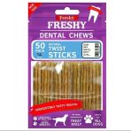 Freshy Dental Chews Twist Sticks Naturel Burgu Çubuk Köpek Ödülü 50 Adet