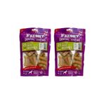 Freshy Dental Natürel Pres Köpek Kemirme Kemiği 2'li Set - 5 Santim - 50'li Paket - Toplam 500G.