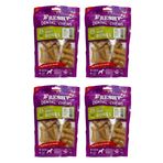 Freshy Dental Natürel Pres Köpek Kemirme Kemiği 4'lü Set - 5 Santim - 100'lü Paket - Toplam 1 Kg