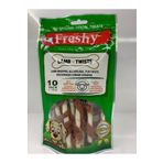 Freshy Gerçek Kuzu Eti Sargılı Burgu Çubuklar Köpek Çiğneme Kemiği 10 Adet 100Gr