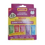 Freshy Meow Gourmet 5 Çeşit Karma Paket - Gurme Püre Kedi Ödül Maması - 25'li Paket - Toplam 300 gram