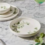 Fresia Toledo Porselen Çukur Yemek Tabağı - Renkli - 18,5 cm - tek ebat