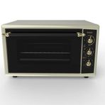 Fressi FR-MF01 Vintage Retro Krem 34 lt Lambalı Termostatlı Saatli 1500 w Midi Fırın
