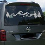 Freya Melek - Off Road Dağ Araba Sticker. Oto Sticker 60 x 16 cm Metalik Gri