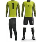 Freysport Cord Kaleci Forması Seti - Yeşil - Siyah - 4XL