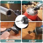 Freze Uç H Tipi Törpü Kalıpçı Metal Demir Ahşap Plastik Taş Oyma Makinesi Ucu Matkap Uyumlu