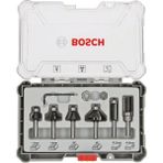 Freze Ucu Seti 6 Parça Karışık 6 mm Şaft (Pro) Biçimlendirme ve Kenar Pahlama - 2607017468