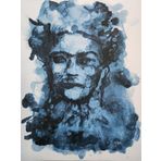 Frida Desenli Poster - 200gr dokulu kağıt sanatsal baskı