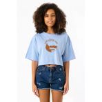 Friday The 13Th Camp Crystal Lake Summer 1980 Bebe Mavi Kadın Crop Tshirt